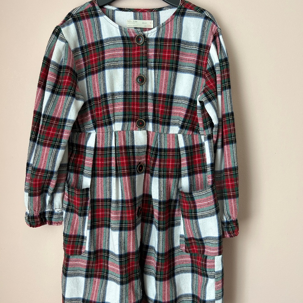 ZARA girls Plaid dress size 9